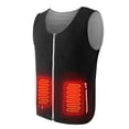thumbnail image 3 of Chaqueta calefactora eléctrica USB para hombres y mujeres, 5 zonas de calefacción (negro XXL) Likrtyny Para estrenar, 3 of 4