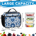 thumbnail image 6 of Herdesigns Boho Floral Backpack with Lunch Box Vintage Floral Lightweight Large Travel Work Laptop Backpacks Set Casual Daypacks, 6 of 8