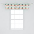 thumbnail image 2 of Ambesonne Vintage Window Valance, Abstract Fruit Shapes Pear Apricot Carrot and Apples with Swirled Lines and Dots, Curtain Valance for Kitchen Bedroom Decor with Rod Pocket, 54" X 12", Multicolor, 2 of 3