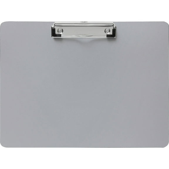 Business Source, BSN49266, Landscape Plastic Clipboard, 1 Each, Silver