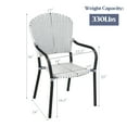thumbnail image 3 of Patiojoy Outdoor 4 PCS Iron Dining Chairs Patio Stackable Arm Chair for Balcony Backyard Poolside, 3 of 7