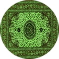 thumbnail image 1 of Ahgly Company Indoor Round Medallion Green Traditional Area Rugs, 3' Round, 1 of 1