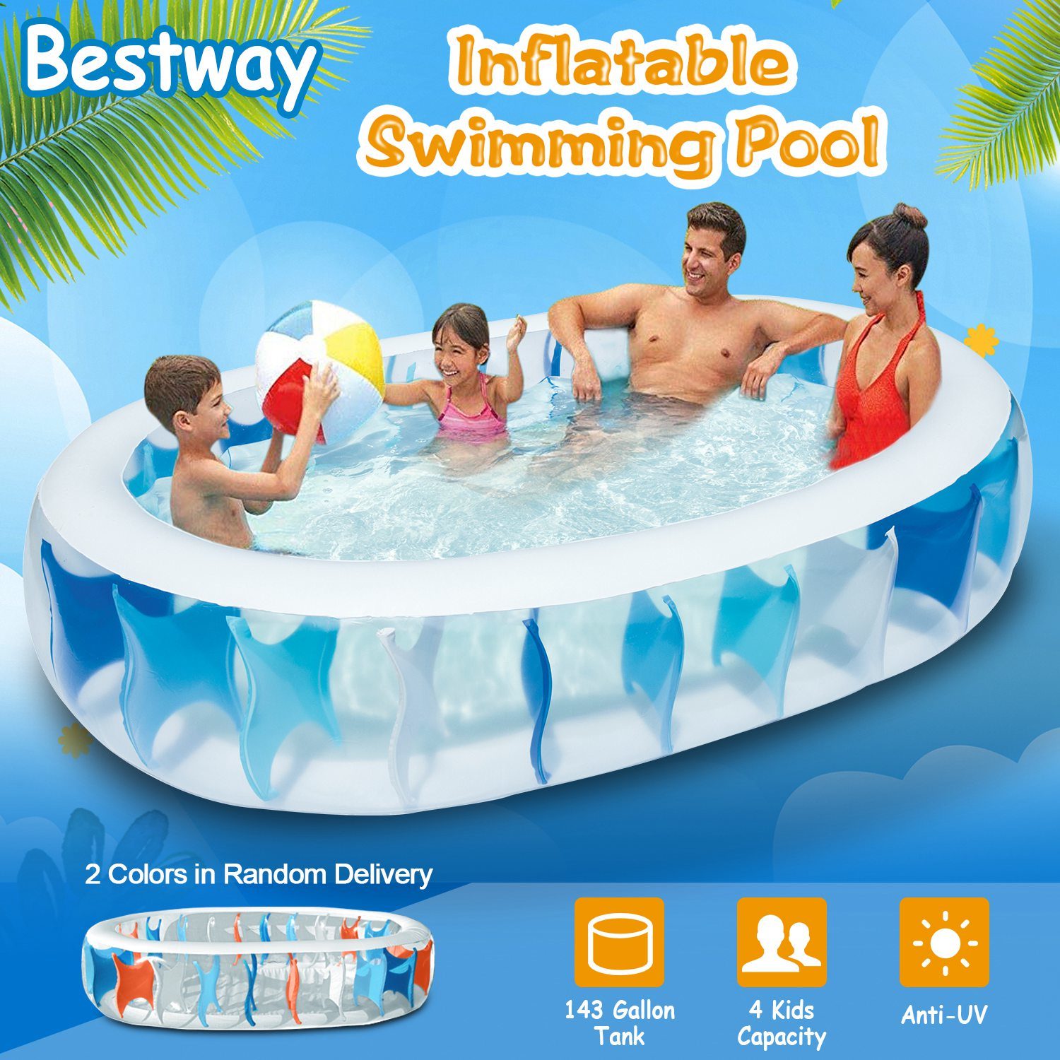 20In Inflatable Swimming Pool Blow Up