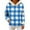 Blue-Inverlee Sweatshirt, variant on Women's Buffalo Plaid Faux Fur Trim Hood Cuff Pullover Hoodie Drawstring Kangaroo Pocket Long Sleeve Warm Winter Oversized Tops Purple (S-XXL)