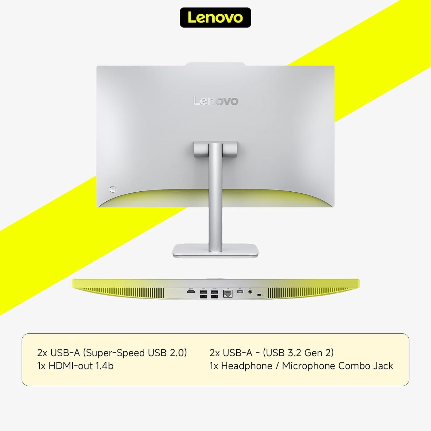 Lenovo All in One Desktop Computer, 23.8" IPS FHD Display, Intel N100 Processor, 32GB RAM, 1TB SSD, Intel UHD Graphics, Wi-Fi 6, Wired Keyboard & Mouse, HD Webcam, Windows 11 Pro