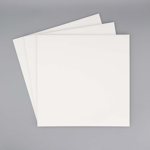 Pack of 10 12x12 Square 1/8" White Foam Core Backings