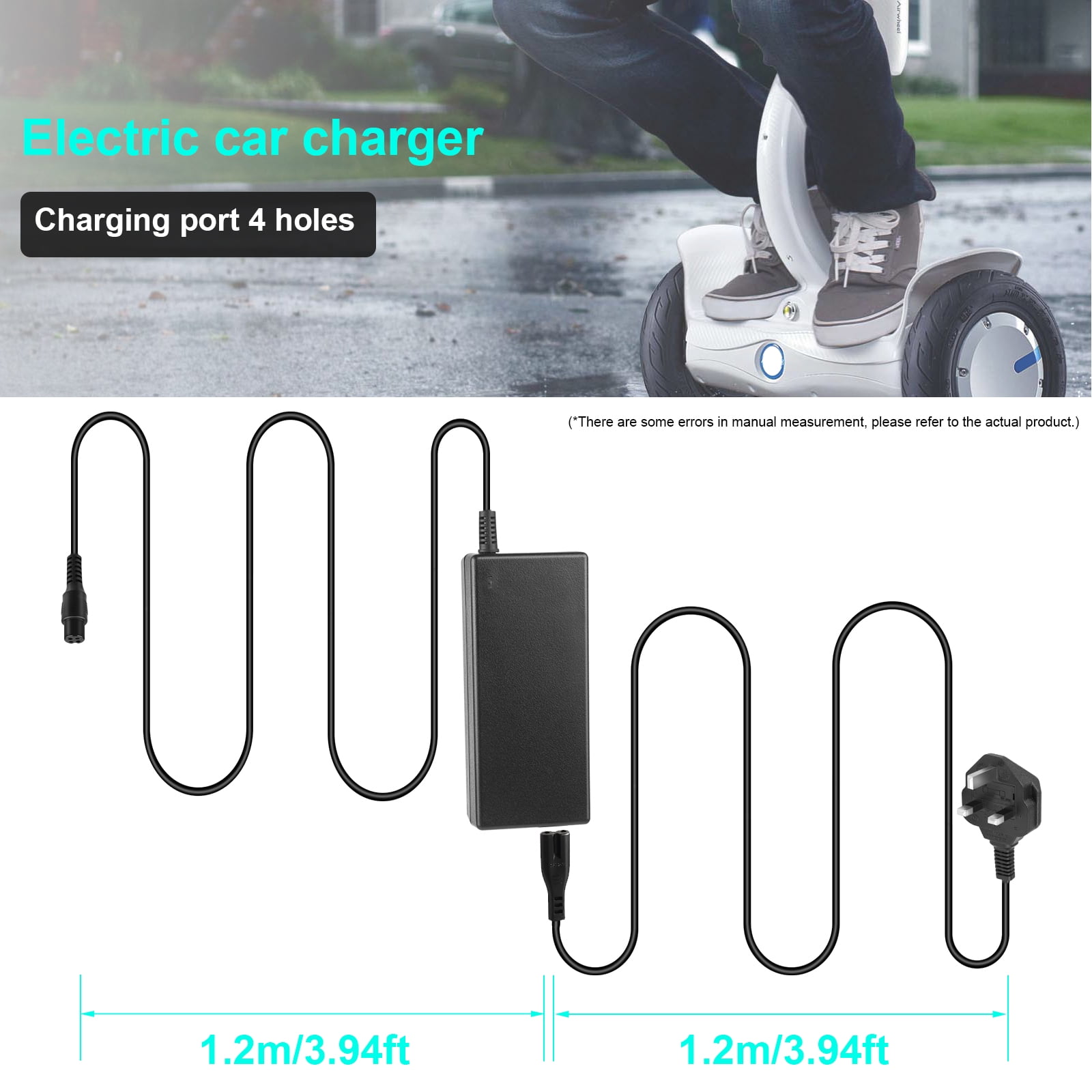 Suptopone Electric Scooter Charger 4 Prong for Ninebot S/S-MAX/Mini  PRO/Mini lite, 63V 2A 4-Pin Connector Battery Charger Replacement  Accessories with