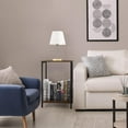 thumbnail image 2 of Bedside Table Set of 2, 2 Tier Narrow Side Table for Bedroom with Grid, Bedside Table for Bedroom, Living Room, Sofa Couch, Brown, 2 of 5
