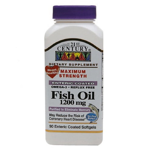 21St Century Fish Oil 1200 Mg Enteric Coated Softgels 90 Ea Walmart