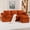 Orange, variant on L-Shaped Modular Corduroy Sectional Sofa with Three Pillows and Two Lumbar Pillows, Compressible Cloud Couch with Plush Cushions, No Assembly Required Sofa for Living Room (Emerald)