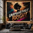 thumbnail image 6 of Unapologetically Bright with Profile Silhouette Figure, Inspirational Illustration for Art Lovers, Wall Decor, Housewarming Gift, Tapestry Wall Hanging for Dorm and Living Room, 6 of 7