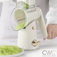 thumbnail image 2 of COOK WITH COLOR Cheese Grater Rotary, Cheese Shredder, Grater for Kitchen, Cream, 2 of 6