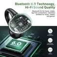 thumbnail image 3 of Open Ear Earbuds, Wireless Earbuds, Bluetooth 6.0 Headphones with ENC Clear Call, 60H Playtime, Lightweight Comfort, Clip On Earbuds for Workout/Running, 3 of 9