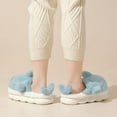 thumbnail image 5 of Nuevas zapatillas de invierno Unisex con dibujos de ballena, pantuflas cálidas de felpa para parejas, toboganes de casa antideslizantes para interiores, 5 of 5