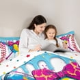 thumbnail image 4 of Erosebridal Sports Theme Queen Comforter Set, Kids Baseball Bedding Comforter Set, Colorful Polka Dots Reversible, 1 Comforter and 2 Pillowcases, 4 of 6