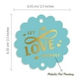 thumbnail image 6 of Inkdotpot Pack Of 50 Real Gold Foil Paper Tags Let Love Sparkle Wedding Favor Hang Tags, 6 of 7