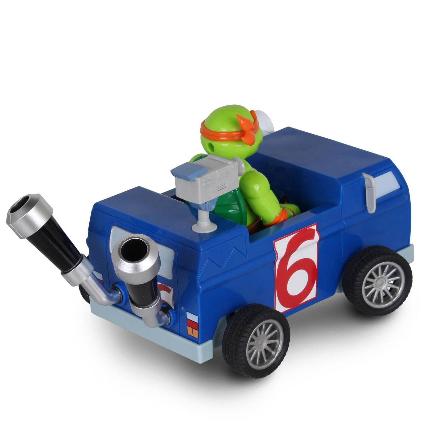 NKOK TMNT Michelangelo Channel 6 RC Car (2403) - Blue/Red