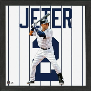 Derek Jeter New York Yankees Framed 15 x 17 Jersey Retirement Collage with A Capsule of Game used Dirt
