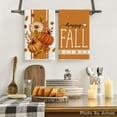 thumbnail image 2 of SM-XLHN Blue Stripes Polka Dot Pumpkin Fall Kitchen Towels Dish Towels, 18x26 Inch Farmhouse Maple Leaves Autumn Decoration Hand Towels Set of 4, 2 of 6