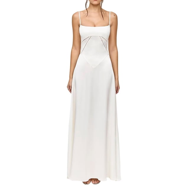 Vestido Namirate sin tirantes Holiday Maxi Summer White para mujer