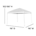 thumbnail image 6 of Flash Furniture Harris 10'x10' White Outdoor Pop Up Event Slanted Leg Canopy Tent with Carry Bag, 6 of 11