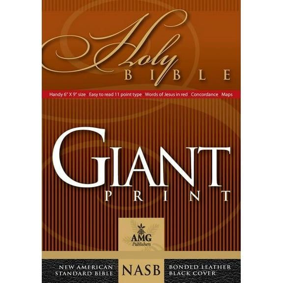 AMG Giant Print Handy-Size Bibles: Giant Print Handy-Size Reference Bible : NASB 1977 Edition (Hardcover)