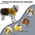 thumbnail image 4 of Duuclume Windproof Two Color Patchwork Dog Winter Coats(Yellow and Brown, 2XL), 4 of 6