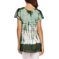 thumbnail image 2 of Sakkas Violet Embroidery Tie Dye Sequin Accents Blouse / Top - Dark Green - One Size, 2 of 5