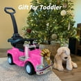 thumbnail image 5 of Outfunny Toddler Ride on Toys, 3 in 1 Push Car for Toddlers Aged 1-3 with Handle, Hot Pink, 5 of 8