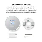 ترموستات Google Nest - ترموستات ذكي قابل للبرمجة للمنزل - سنو