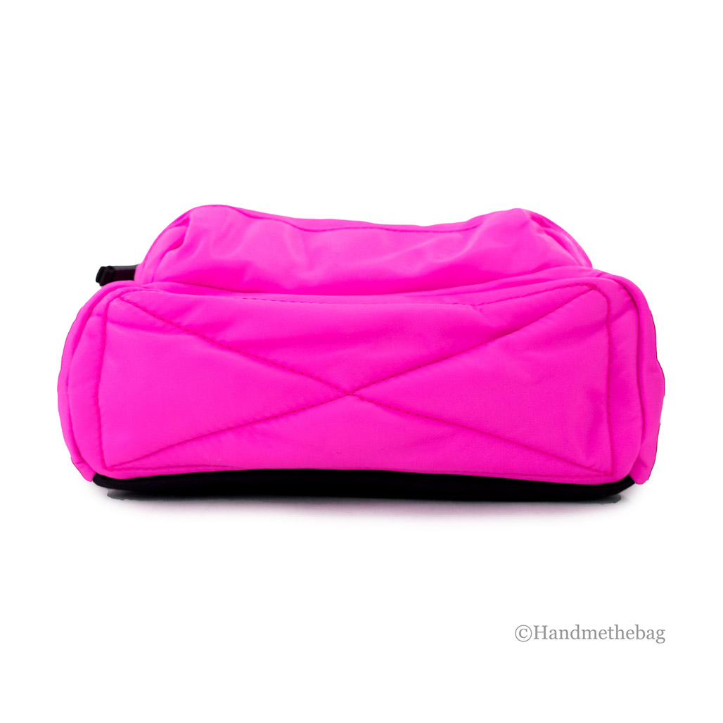 Marc Jacobs Small Neon Fuchsia Nylon Fabric Backpack Bookbag 