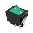 thumbnail image 1 of Interruptor de palanca para barco con lámpara de neón amarilla y carcasa verde, interruptor ON/OFF para barco, coche, marino AC 250V 15A/30A 1pcs, 1 of 4