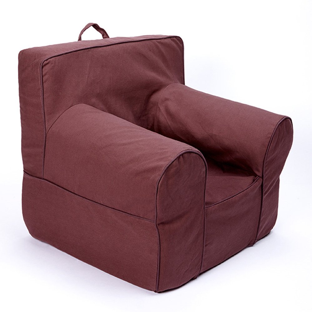 CUB CHAIRS Comfy Oversize Brown Sherpa Kid's Chair with Machine