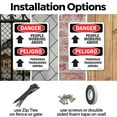 thumbnail image 3 of People Working Above Bilingual OSHA Danger Rigid Plastic Sign 24 Inch x 18 Inch - 10 Pack, 3 of 8