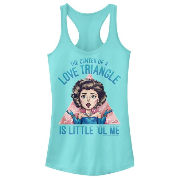 Junior's Crazy Ex-Girlfriend Center of Love Triangle Racerback Tank Top Cancun 2X Large