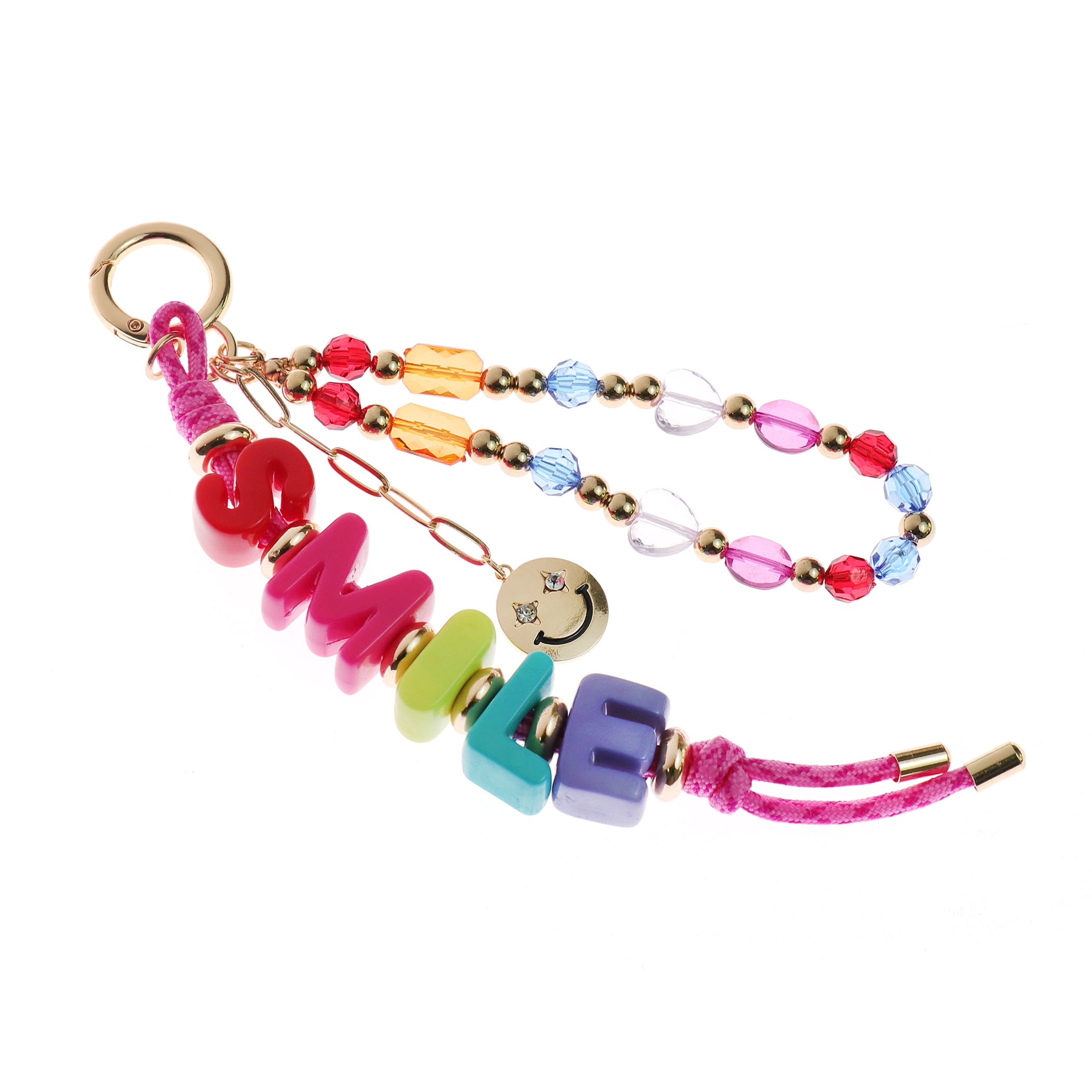 Wonder Nation 1 Piece Bag Charm with Smile Letter Beads