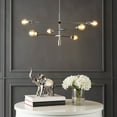 thumbnail image 4 of JONATHAN Y Ikon 36" 6-Light Modern Vintage Iron Arm-Adjustable LED Pendant, Chrome, 4 of 8