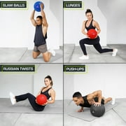 ProsourceFit Tread Slam Medicine Balls w/ Ultra Grip for Weighted Workouts, 10 lb