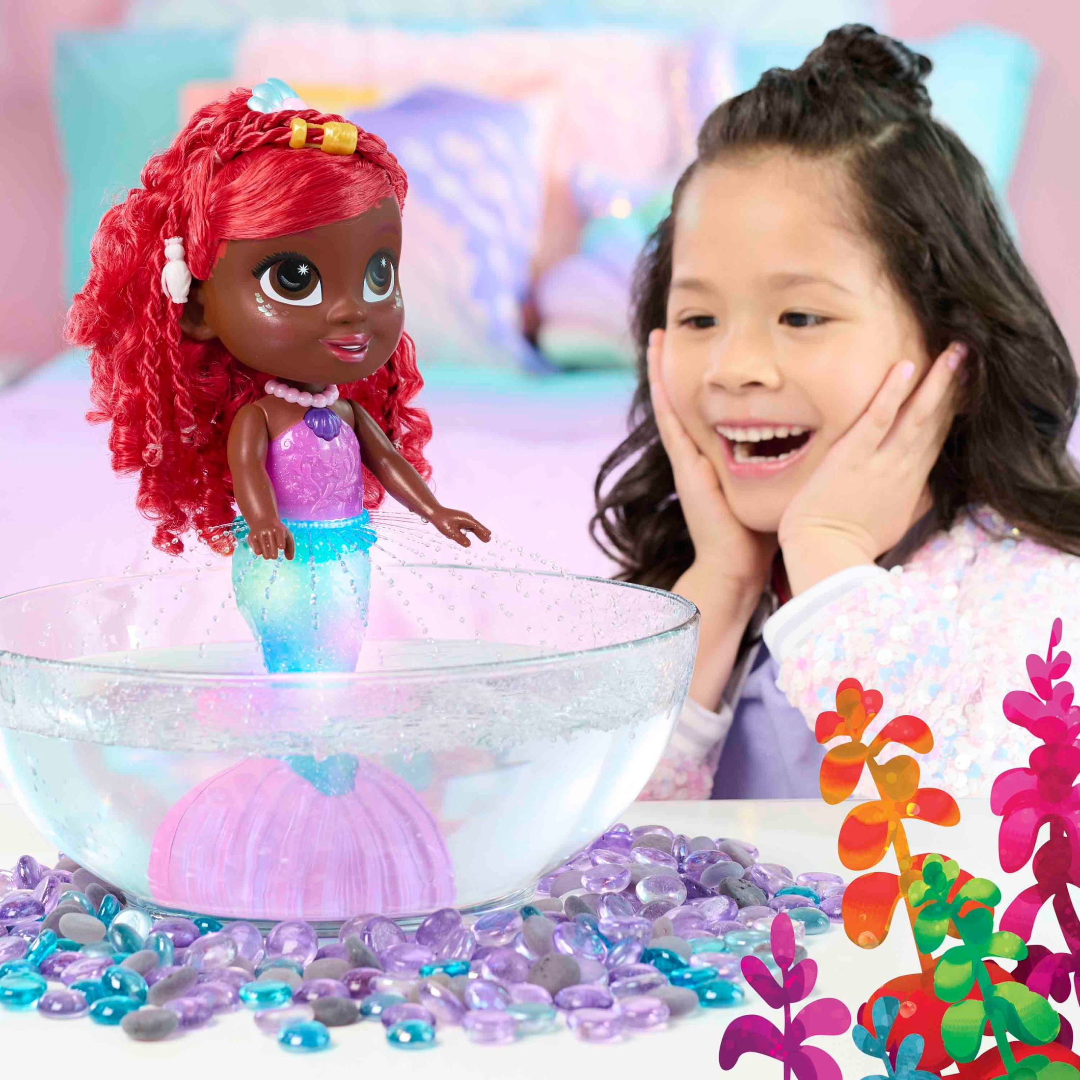 Disney Junior Splash & Glow Ariel Lights and Sounds 11.5inch Doll and Accessories, 5pieces, Kids Toy(图3) Disney Junior Splash & Glow Ariel Lights and Sounds 11.5inch Doll and Accessories, 5pieces, Kids Toy(图3)