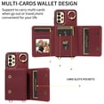 thumbnail image 2 of Dteck Case for Samsung Galaxy A13 5G Wallet Case, Crossbody Card Holder Purse with Lanyard for Women, 360° Ring Kickstand Magnetic Flip Leather Cover for Galaxy A13 4G/5G,Red, 2 of 10