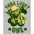 thumbnail image 2 of Men's Star Wars St. Patrick's Day Yoda Lucky One  Long Sleeve Shirt Athletic Heather X Large, 2 of 4