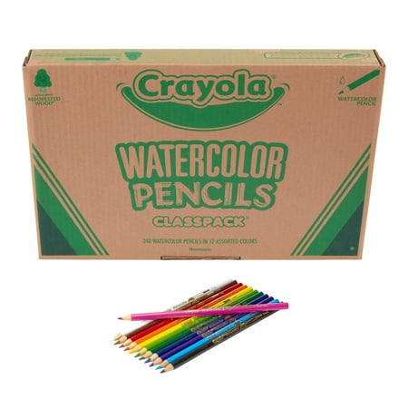 Crayola Watercolor Colored Pencils Classpack, 240 Pencils