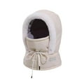 thumbnail image 1 of Gorro cálido de invierno para el cuello, para mujeres y hombres, ideal para senderismo, snowboard, acampada en climas fríos. Beige, 1 of 8