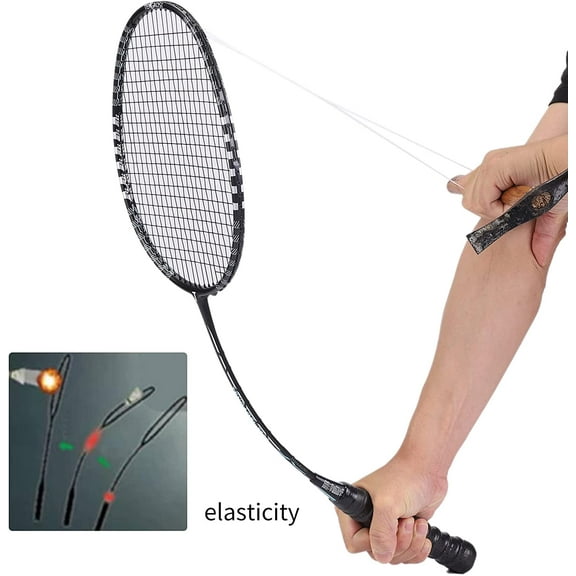 2-Pack Graphite Badminton Rackets Lightweight for Excellent Durability