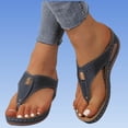 thumbnail image 5 of Bkhluea Women Flip Flop Sandals Slip On Shoes Hollow Cutout Comfort For Beach Travel Casual Daily Outdoor Activities, 5 of 7