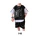 thumbnail image 4 of Jumpingount Ropa deportiva de moda con letras para niños, jersey de manga corta, conjuntos de ropa estampada, ropa informal de algodón para conjuntos de ropa Negro ciento cuarenta, 4 of 6