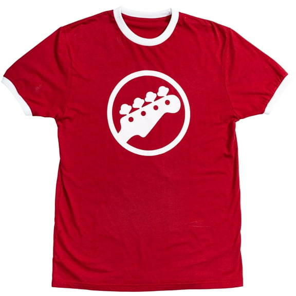 Rock Band vs The World Rockstar Scott Guitar Icon Red T-Shirt with White Ringers Halloween Costume Cosplay