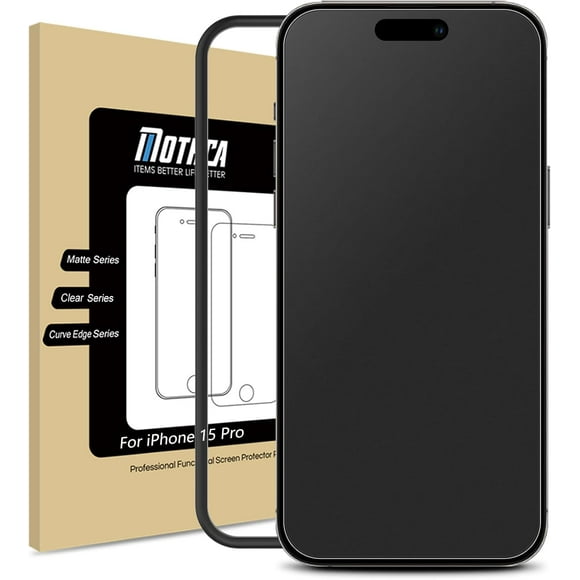 TEMOGU-Matte Screen Protector for iPhone 15 Pro 6.1 inch, Anti-Glare & Anti-Fingerprint, Matte Tempered Glass Film (1 Pack)