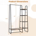 thumbnail image 3 of Giantex Heavy Duty Clothes Rack, Metal Garment Rack, Free Standing Closet Organizer, Hanging Bar, Black, 3 of 8