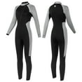 thumbnail image 6 of Levmjia Womens 3mm Wetsuit Full Body Coverall Nylon Spandex Thermal Insulated Waterproof Women's Surfing Wetsuit Scuba Diving Suit Snorkeling Gear Winter Swimming Suit for Women XS - 2XL, 6 of 9